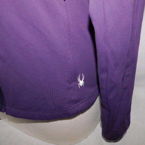 Spyder Active Wear Womens S Purple Full Zip Fitted Athletic Jacket - Picture 5 of 10
